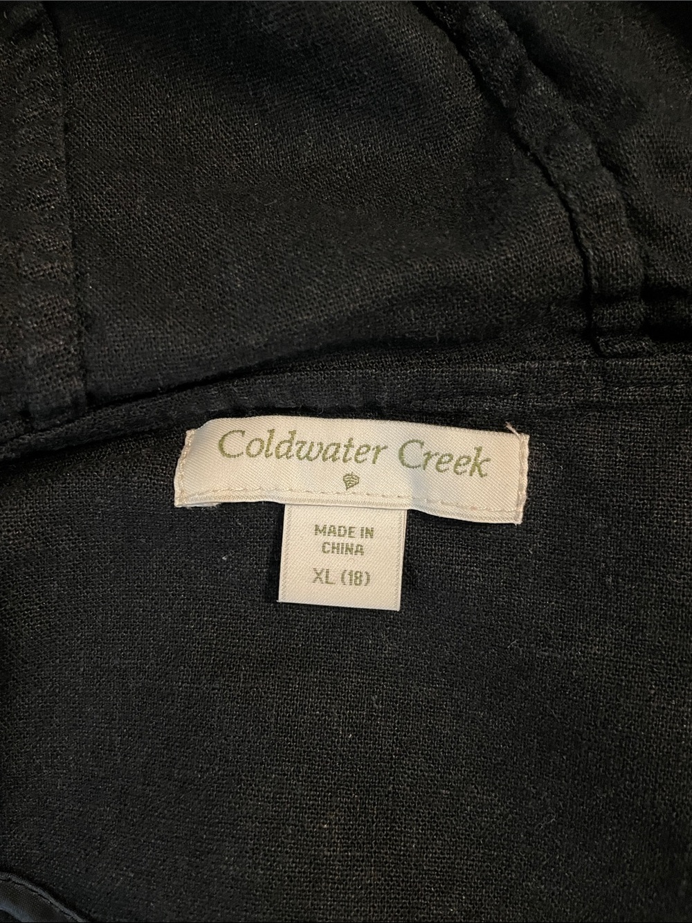 Coldwater Creek Black Hooded Zip-Front Women's Jacket - Picture 9 of 9